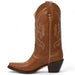 Women's Snip Toe Leather Boots Brown - Rodeo Imports