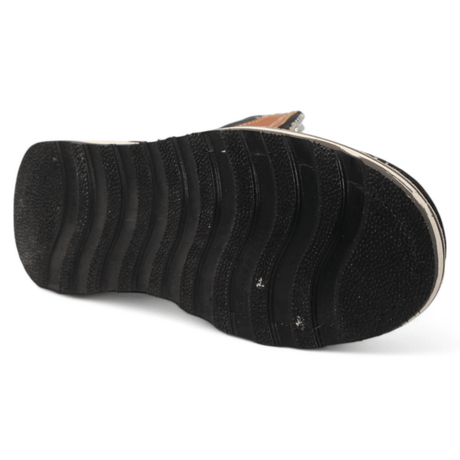 Zapato de Trabajo para Hombre de Piel Crazy Color Honey - Black con Doble Cierre Punta Redonda – Hooch Boots H40651 - Hooch Boots