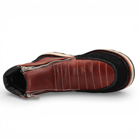 Zapato de Trabajo para Hombre de Piel Crazy Color Shedron con Doble Cierre Punta Redonda – Hooch Boots H40650 - Hooch