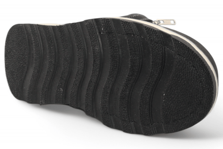 Zapato de Trabajo para Hombre de Piel Crazy con Doble Cierre Color Negro Punta Redonda – Hooch Boots H40605 - Hooch Boots