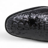 Zapato de Vestir de Lomo de Caiman Original Color Negro - Los Altos Boots - Los Altos Boots