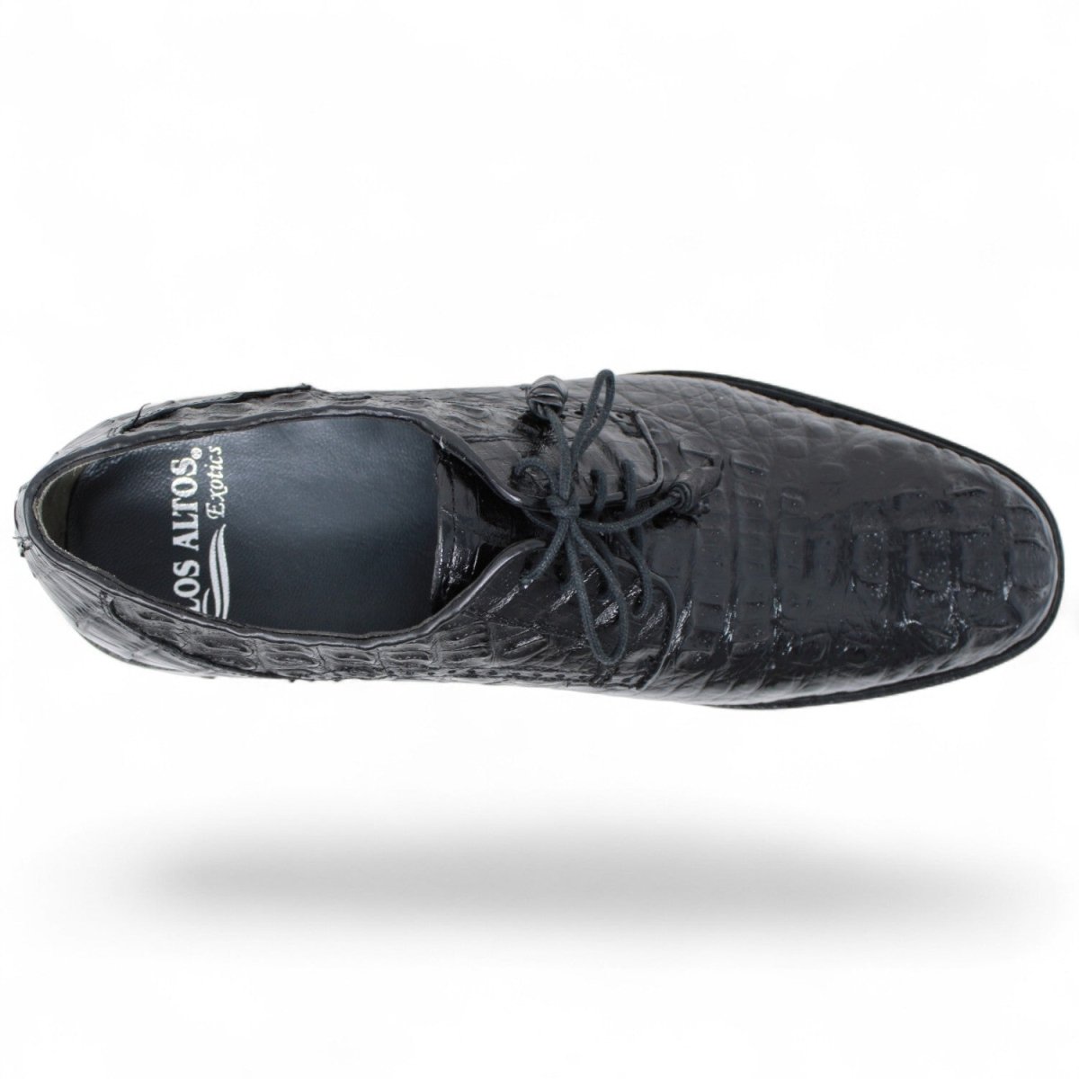 Zapato de Vestir de Lomo de Caiman Original Color Negro - Los Altos Boots - Los Altos Boots
