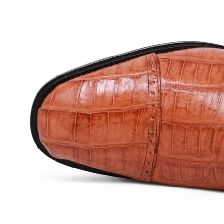 Zapato de Vestir de Panza de Caiman Original Color Cognac - Los Altos Boots - Los Altos Boots