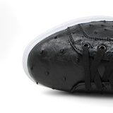Zapatos Casuales de Avestruz Original Color Negro - Los Altos Boots - Los Altos Boots