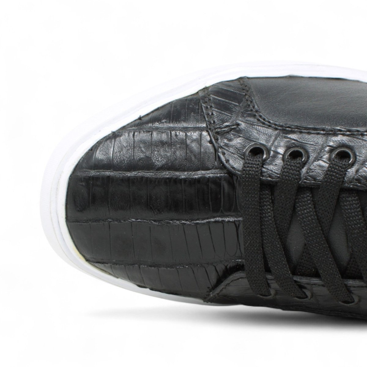 Zapatos Casuales de Caiman y Piel Original Color Negro - Los Altos Boots - Los Altos Boots