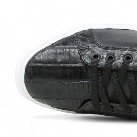 Zapatos Casuales de Caiman y Piel Original Color Negro - Los Altos Boots - Los Altos Boots