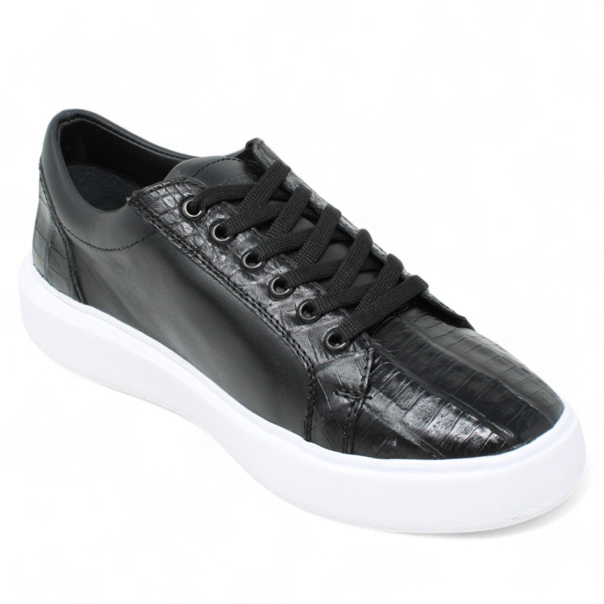 Zapatos Casuales de Caiman y Piel Original Color Negro - Los Altos Boots - Los Altos Boots