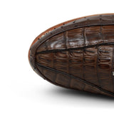 Zapatos Casuales de Cocodrilo Caiman con Avestruz Original Color Cafe - Los Altos Boots - Los Altos Boots