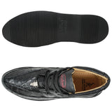 Zapatos Casuales de Cocodrilo Caiman con Avestruz Original Color Negro - Los Altos Boots - Los Altos Boots