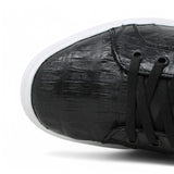 Zapatos Casuales de Cocodrilo Caiman Panza Original Color Negro - Los Altos Boots - Los Altos Boots