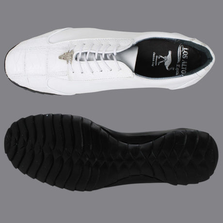 Zapatos Casuales de Pata de Avestruz Original Color Blanco - Los Altos Boots - Los Altos Boots