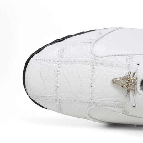 Zapatos Casuales de Pata de Avestruz Original Color Blanco - Los Altos Boots - Los Altos Boots
