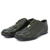 Zapatos Casuales de Pata de Avestruz Original Color Verde Olivo - Los Altos Boots - Los Altos Boots