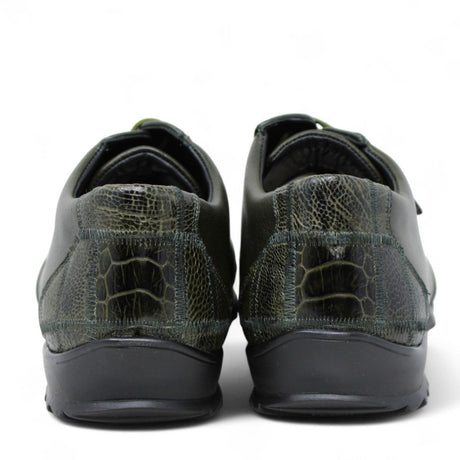 Zapatos Casuales de Pata de Avestruz Original Color Verde Olivo - Los Altos Boots - Los Altos Boots