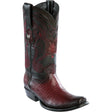 Genuine Lizard Dubai Square Toe Boots Faded Burgundy Color, free shipping across the USA - Wild West Boots