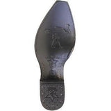 Western Genuine Smooth Ostrich European Square Toe Boots Black Cherry Color - Los Altos Boots Sole View 