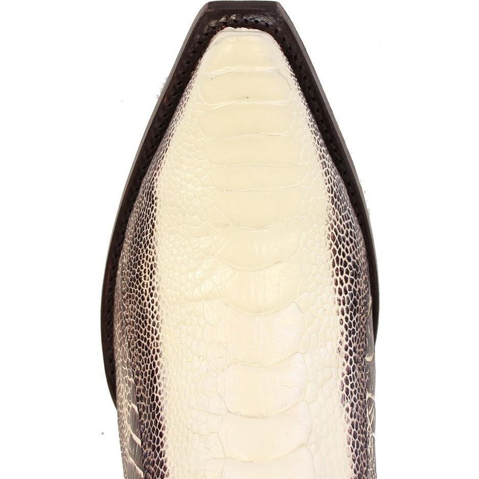 Men's Los Altos Original Ostrich Leg Snip Toe Boots - Winterwhite Brown 940577- Los Altos Boots Toe view