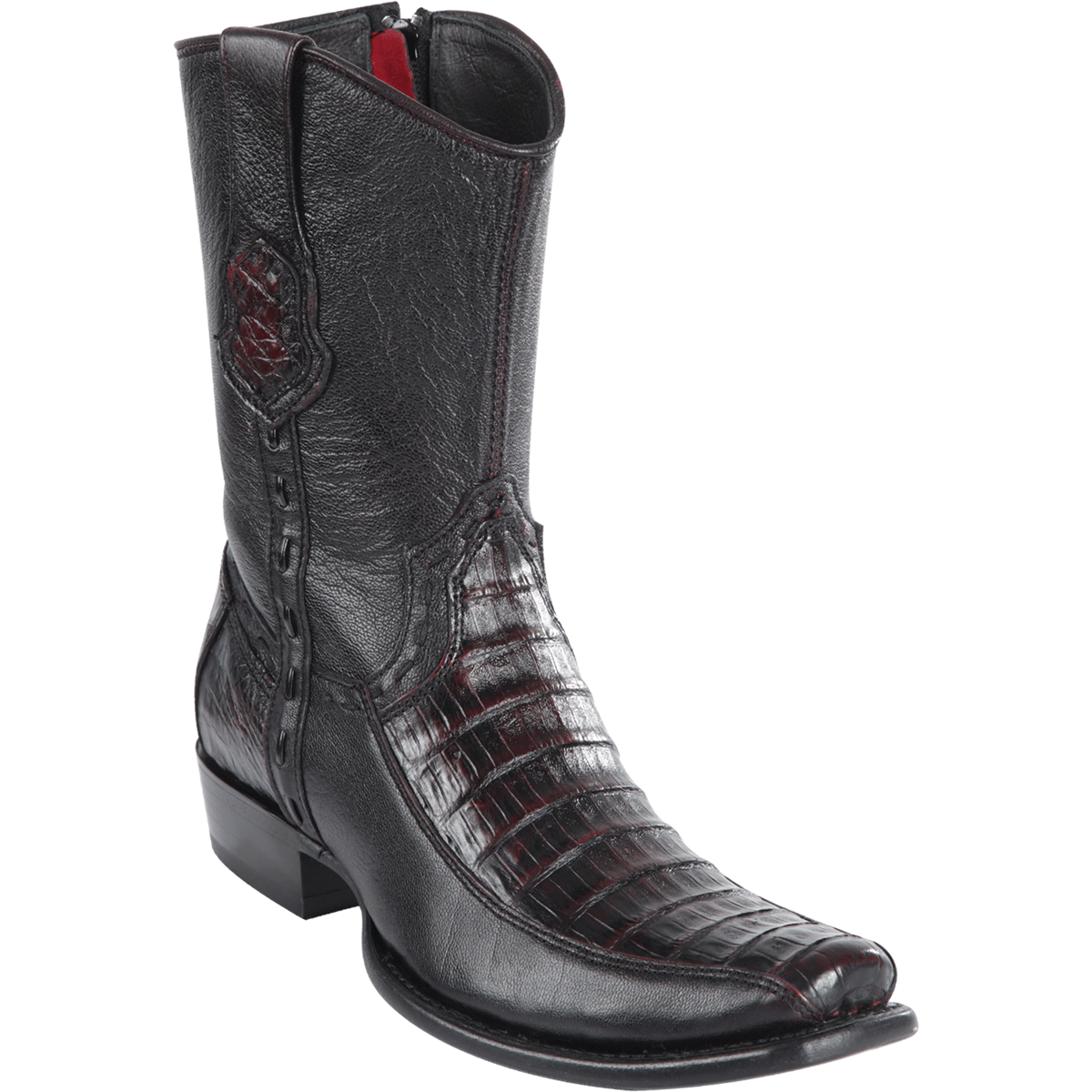 Botas de Piel Original Punta Dubai Cuadrada Color Cafe - Wild West Boots main image 1