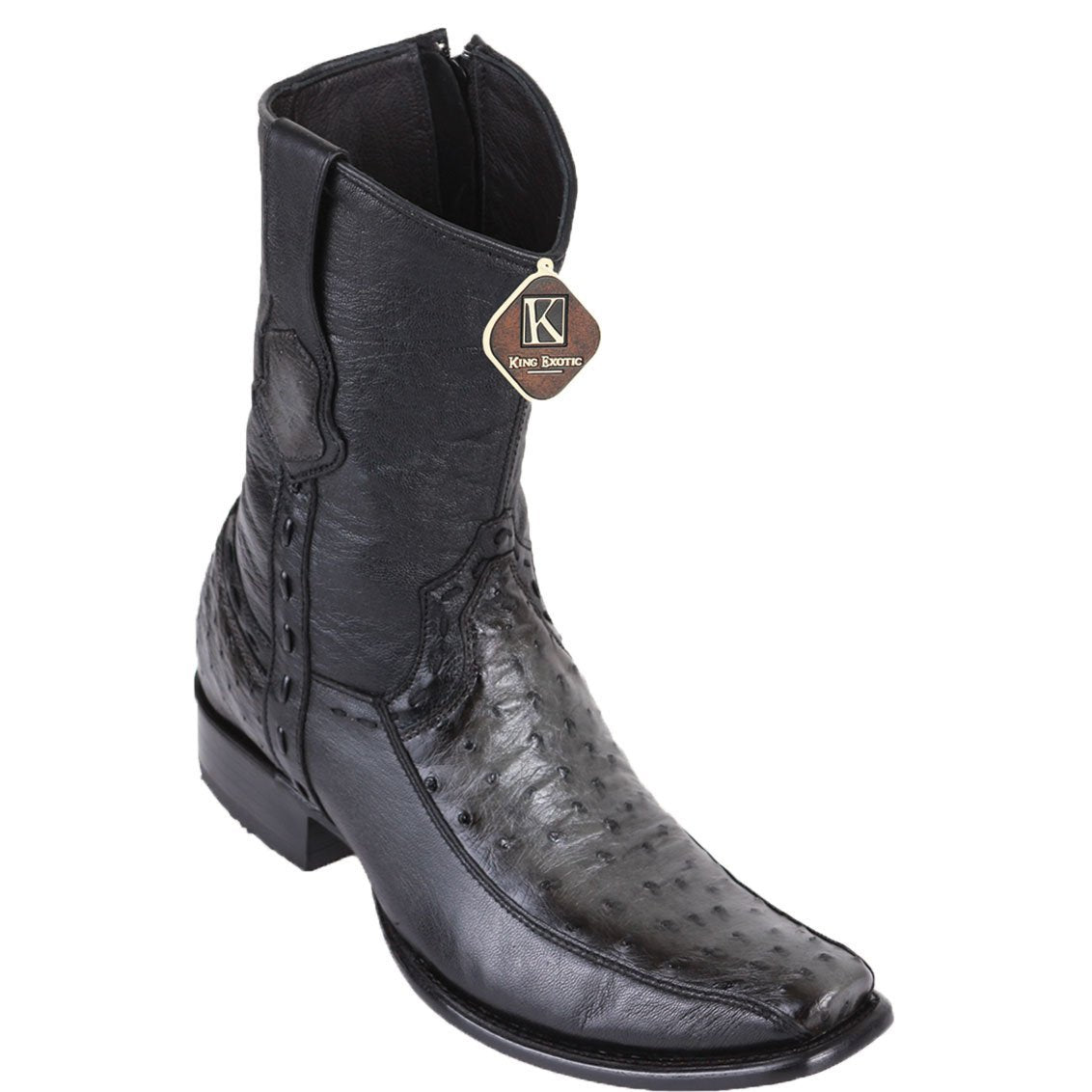 Bota Piel Avestruz Corta KE-479BF03 - King Exotic Boots