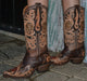 Botas Altas de Cuero Cincelado Original para Mujer Horma Punta Recortada Q34P4694 - Quincy Boots