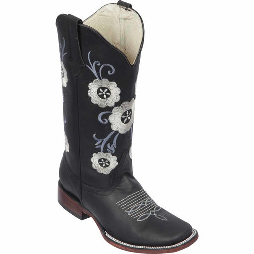 Botas Altas de Cuero con Flores para Mujer en Horma Rodeo Q322GMF6205 - Quincy Boots