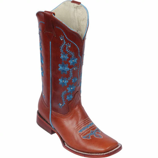 Botas Altas de Cuero con Flores para Mujer en Horma Rodeo Q322MF8350 - Quincy Boots
