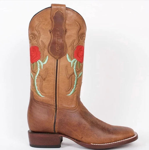 Botas Altas de Cuero con Flores para Mujer en Horma Rodeo Q322R6251 - Quincy Boots