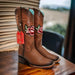 Botas Altas de Cuero con Flores para Mujer en Horma Rodeo Q322RT4251 - Quincy Boots