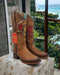 Botas Altas de Cuero con Flores para Mujer en Horma Rodeo Q322SF5251 - Quincy Boots