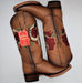 Botas Altas de Cuero con Flores para Mujer en Horma Rodeo Q322SF5251 - Quincy Boots