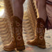 Botas Altas de Cuero con Girasoles para Mujer en Horma Rodeo Q322G6231 - Quincy Boots