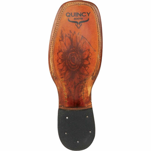 Botas Altas de Cuero Corte Laser para Mujer en Horma Rodeo Q322L6231 - Quincy Boots
