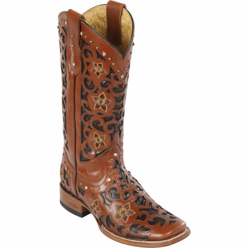 Botas Altas de Cuero Corte Laser para Mujer en Horma Rodeo Q322L6250 - Quincy Boots