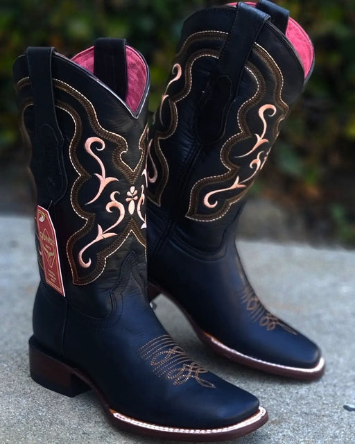 Botas Altas de Cuero Crazy para Mujer en Horma Rodeo Q3225405 - Quincy Boots