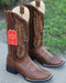 Botas Altas de Cuero Grasso para Mujer en Horma Rodeo Color Cafe Q322N8307 - Quincy Boots