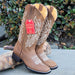 Botas Altas de Cuero Grasso para Mujer en Horma Rodeo Color Tan Q322N6231 - Quincy Boots