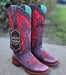 Botas Altas de Cuero Lijado para Mujer en Horma Rodeo Color Cherry Q3226212L - Quincy Boots