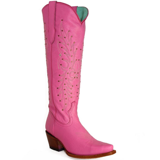 Botas Altas de Cuero Original para Mujer Color Rosa (Barbie) - Quincy Boots