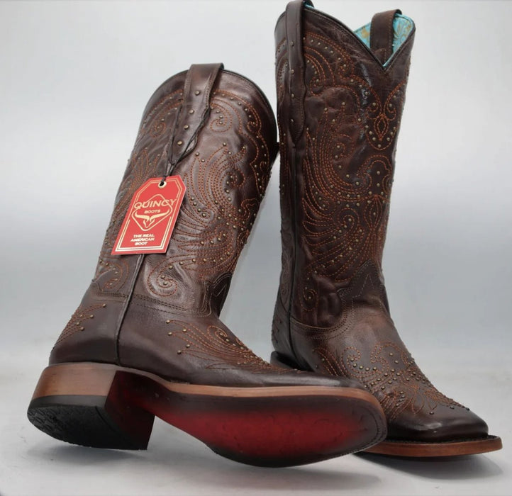 Botas Altas de Cuero Volcano para Mujer en Horma Rodeo Q3225294 - Quincy Boots