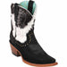 Botas Cortas de Cuero Nobuck para Mujer en Horma Punta Recortada Q34B6305 - Quincy Boots