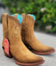 Botas Cortas de Cuero Nobuck para Mujer en Horma Punta Recortada Q34B6331 - Quincy Boots