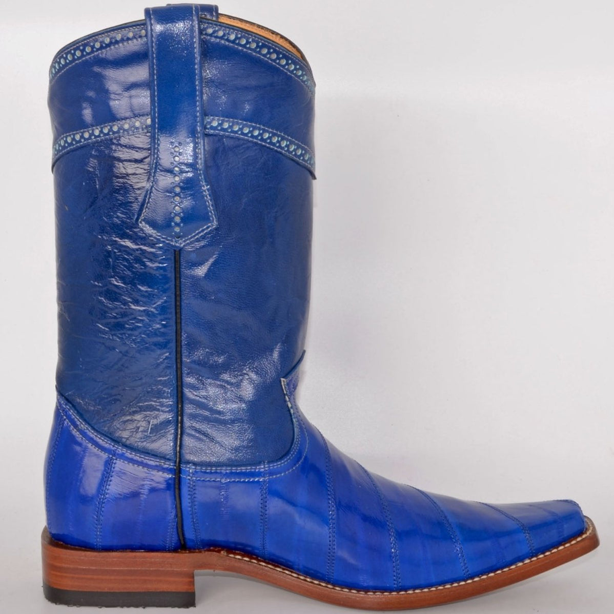 Men's Wine Color Toe Genuine Eel Belt- Botas De Anguila main image 0