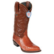 Genuine Lizard J-Toe cowboy Boots Cognac Color - Wild West Boots