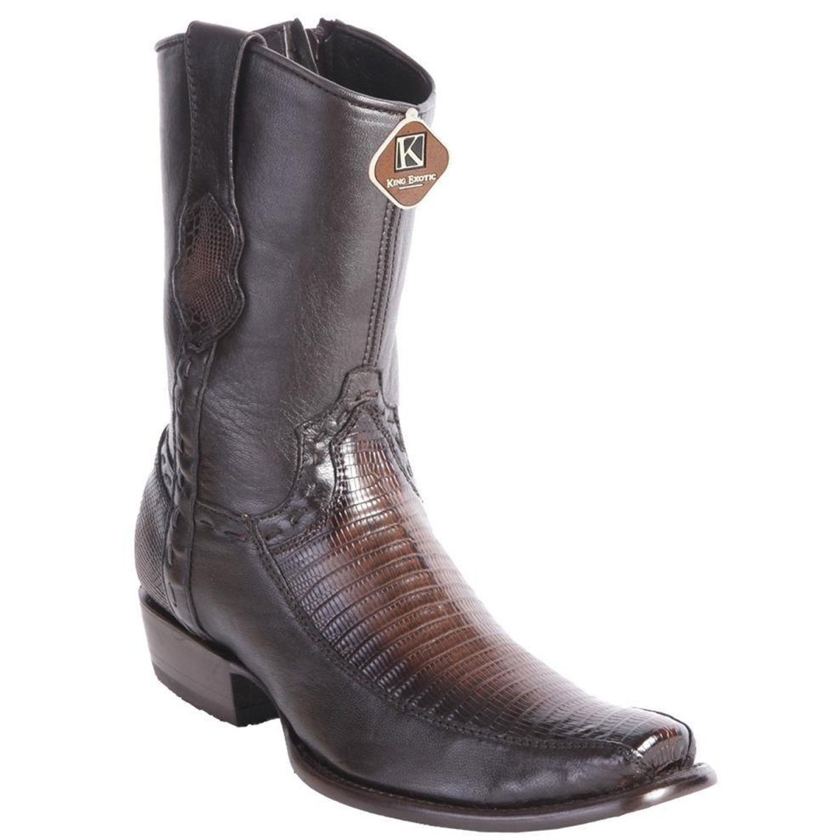 Botas de Armadillo Lizard Original con Venado Corta Dubai KE-479BF0716 - King Exotic Boots