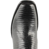 Genuine Lizard Dubai Square Toe Boots Black Color, free shipping across the USA - Wild West Boots toe