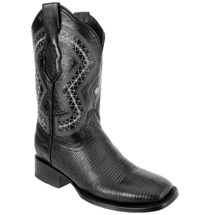 Botas de Armadillo Lizard Original Horma Rodeo Color Negro WD-247 - White Diamonds Boots