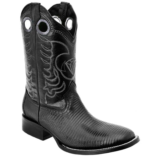 Botas de Armadillo Lizard Original Horma Rodeo Color Negro WD-298 - White Diamonds Boots