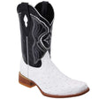 Botas de Avestruz Grabado en Horma Rodeo WD-305 - White Diamonds