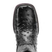 Botas de Avestruz Grabado Horma Rodeo Cuadrada Color Negro JB-BD701N - Joe Boots