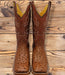 Botas de Avestruz Grabado Horma Rodeo Cuadrada Q8220303 - Quincy Boots